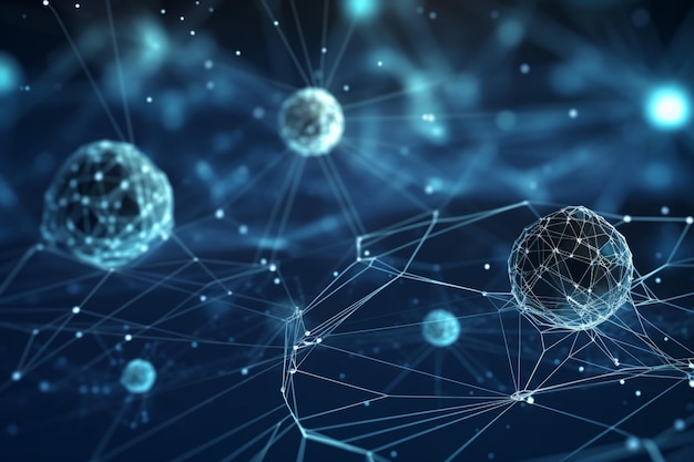 Internet de las cosas Dispositivos IOT y conceptos de conectividad en una red Telaraña de conexión de red