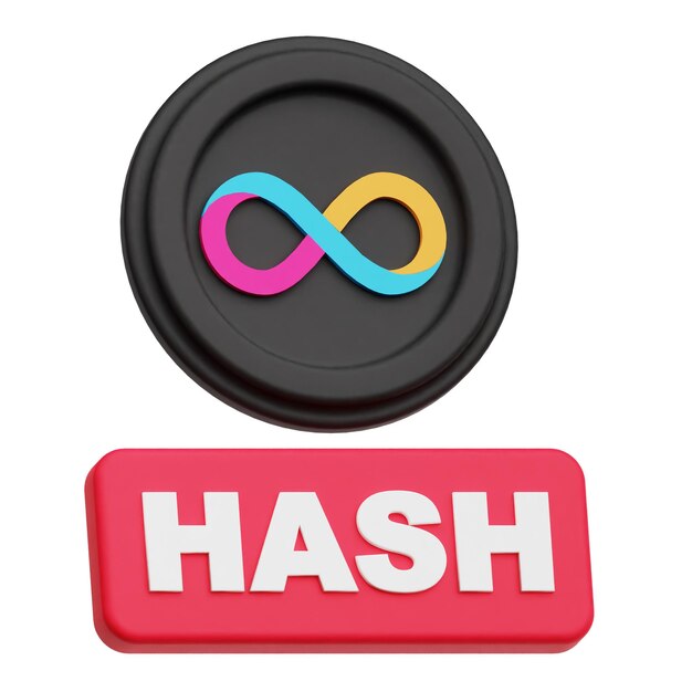 Internet criptomoneda icono 3D aislado en el fondo blanco