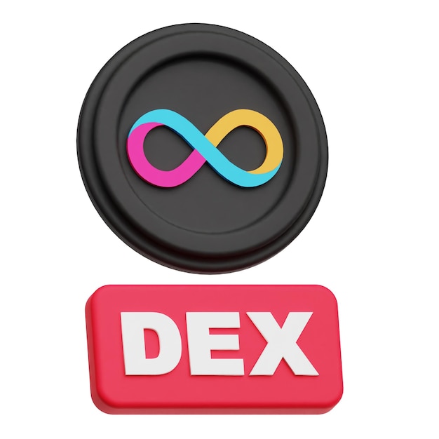 Internet criptomoneda icono 3D aislado en el fondo blanco
