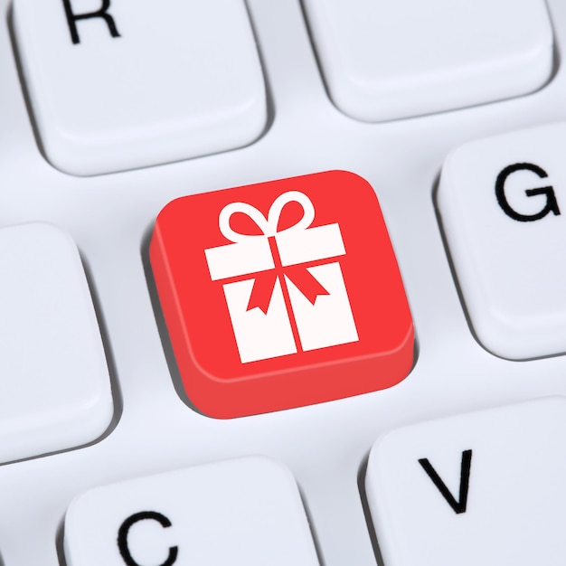 Internet-Konzept Geschenke Online-Shopping-Bestellung