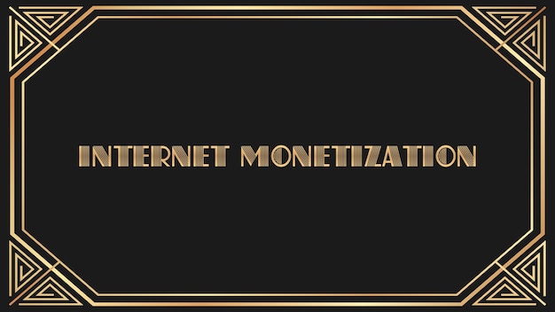 Internet-Monetisierung Jazz Gold Text