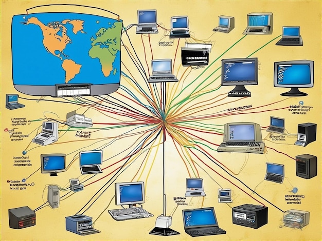 Foto internet mundial de transferência de dados de alta velocidade