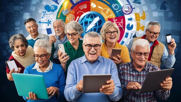 Foto internet no es un secreto para los ancianos en absoluto