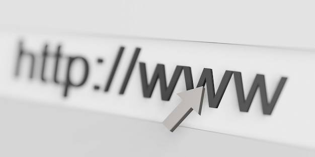 Internet-Webadresse http www in der Suchleiste des Browsers