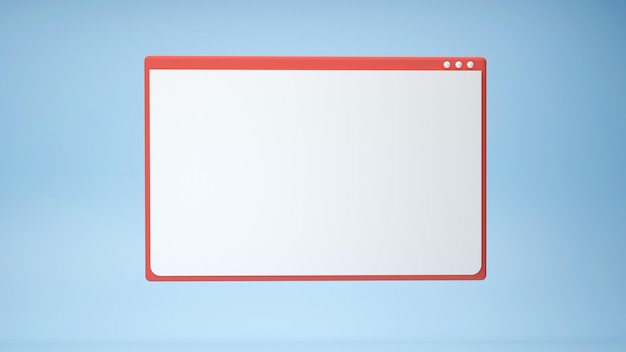 Foto internet-webbrowser isoliert auf blauem hintergrund d render