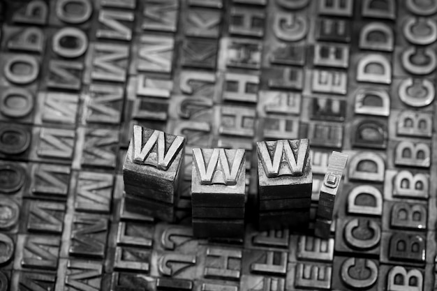 Internet www website von letterpress