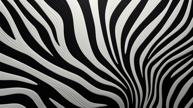 Foto interpretação abstrata de um padrão de pele de zebra destacando seu único e impressionante preto e branco