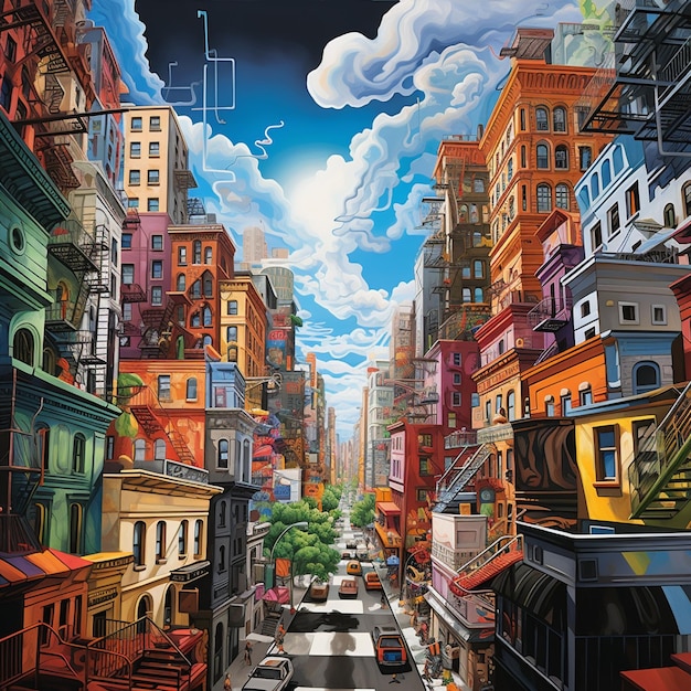 Interpretación surrealista y caprichosa de los barrios menos conocidos de la ciudad de Nueva York