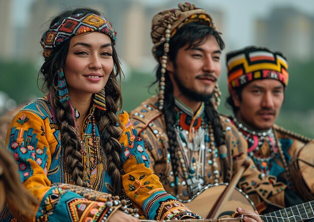 Foto interpretações musicais tradicionais património cultural