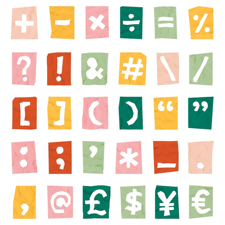 Foto interpunktionszeichen png-symbole typografiesatz