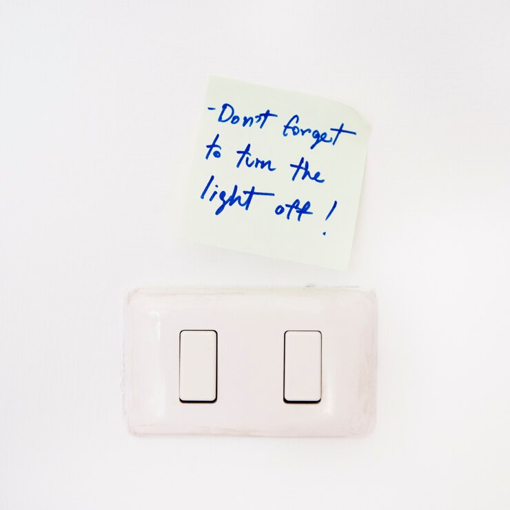 Foto interruptor de luz eléctrica