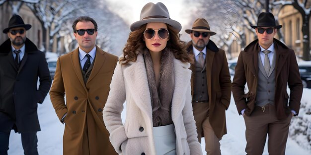 Intriga y engaño en un grupo de espionaje con temática de invierno Concept Intriga de invierno Espionaje engañoso Misiones secretas Traición helada Vigilancia nevada