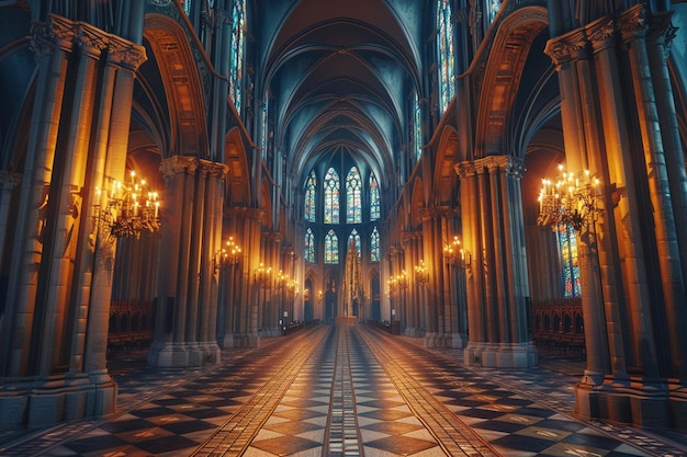 La intrincada arquitectura de una catedral histórica