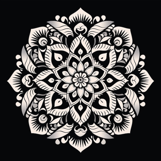 Un intrincado dibujo de mandala para adultos