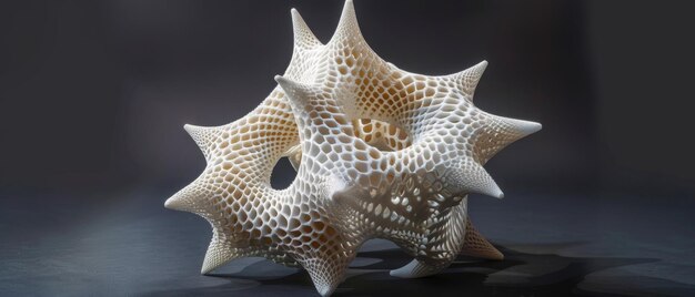 Intrincado objeto impreso en 3D con un patrón estelar que muestra la precisión y las capacidades