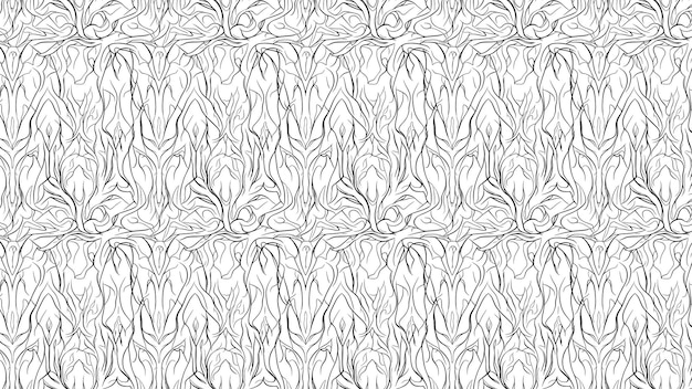 Intrincado patrón floral en blanco y negro