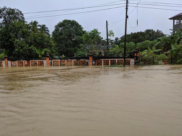 Inundado en el pueblo