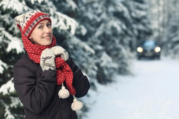 inverno diversão menina feriado retrato natureza