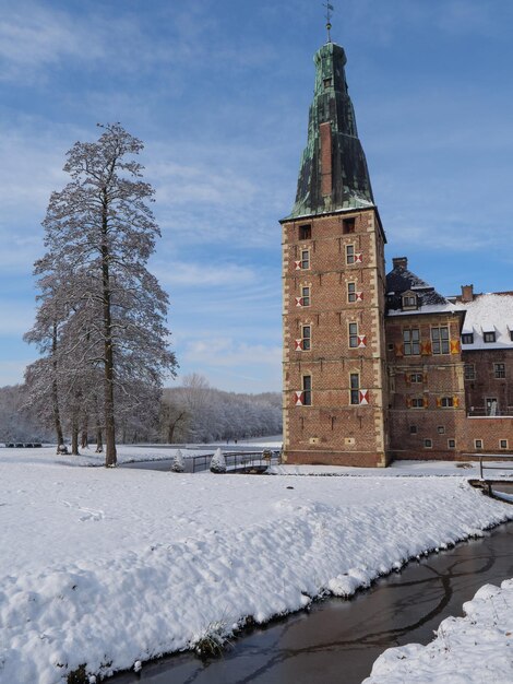 Foto inverno no castelo de raesfeld