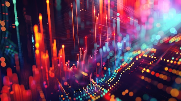 Inversión empresarial financiera gráfico de mercado de valores fondo de tecnología digital imagen generada por IA