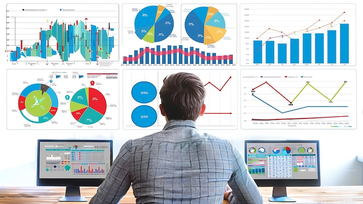 Foto investigación análisis negocios finanzas gráfico dato gráfico persona tecnología oficina de computadoras a