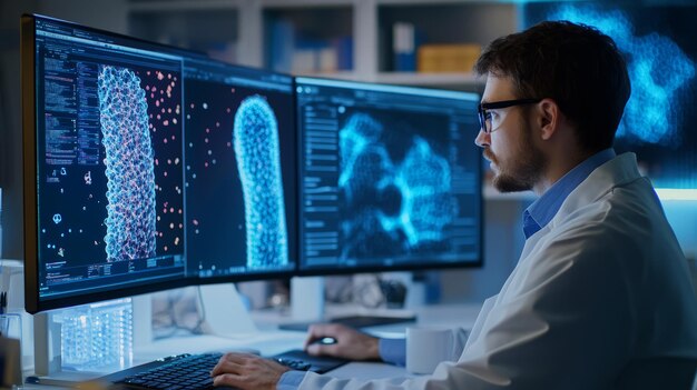 Investigación biotecnológica avanzada con software informático