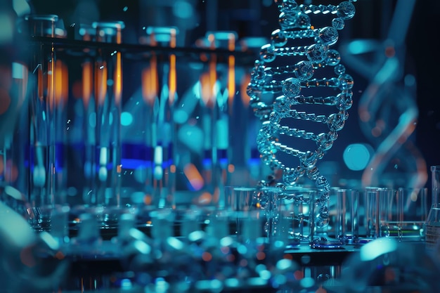 Investigación genética biotecnología biología humana tecnología farmacéutica en laboratorio