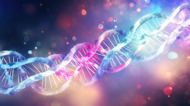 investigación hélice de ADN desentrañada ilustración biología microbiología científica bioquímica de las células humanas investigación helice de ADN Desentrañada