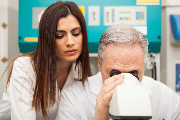 Investigadores trabajando en un laboratorio