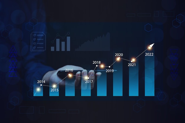 Investimento de negociação on-line de investidor ou comerciante com bolsa de valores