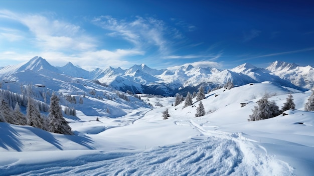 Invierno en los alpes suizos Suiza vista panorámica