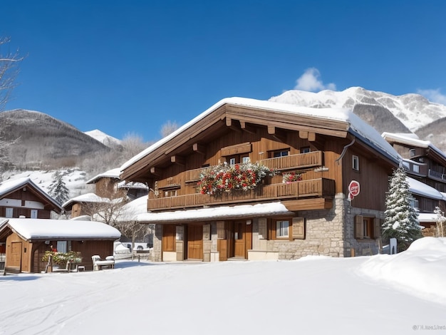 Invierno en los alpes suizos Suiza