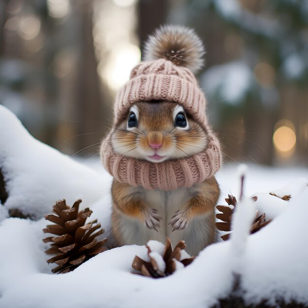 Foto el invierno de las ardillas