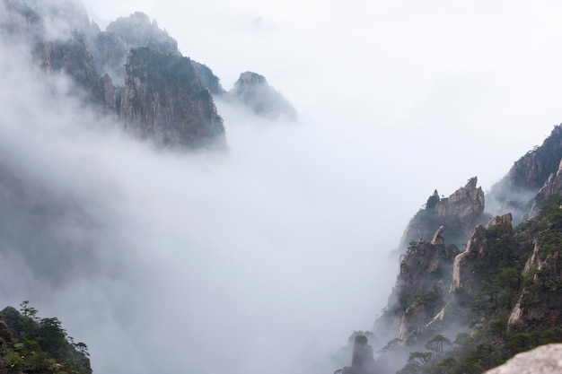 Invierno nieve China Huangshan