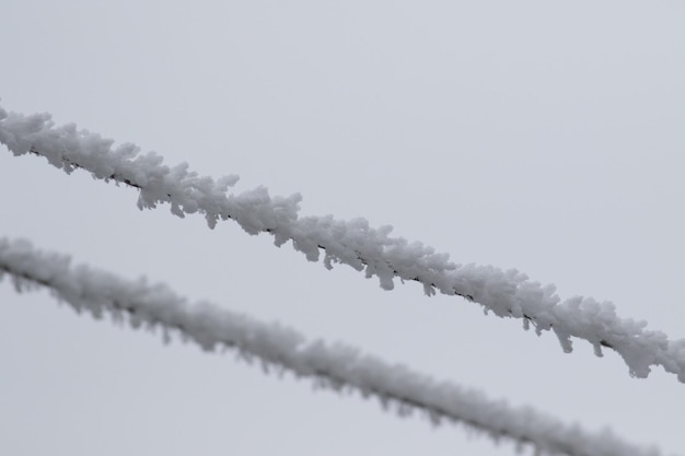 Invierno temperaturas bajo cero Ucrania39s sector energético líneas eléctricas de alto voltaje en el hielo