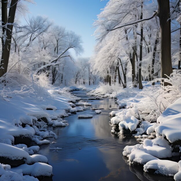 Los inviernos abrazan el paisaje invernal Foto