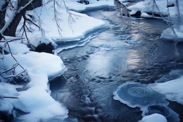 Los inviernos acarician la fotografía de agua helada.