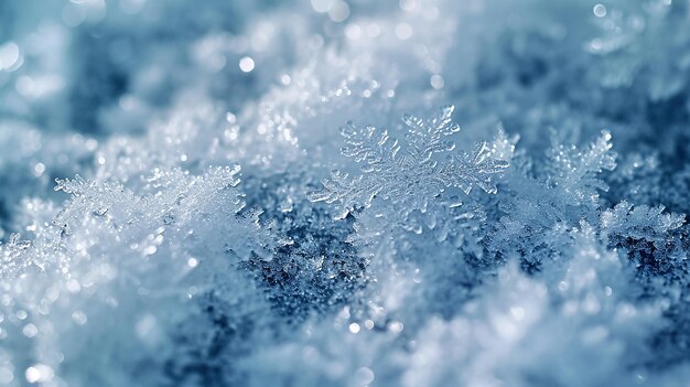 Inviernos danza delicada imagen macro de nieve copo de nieve en primer plano de invierno