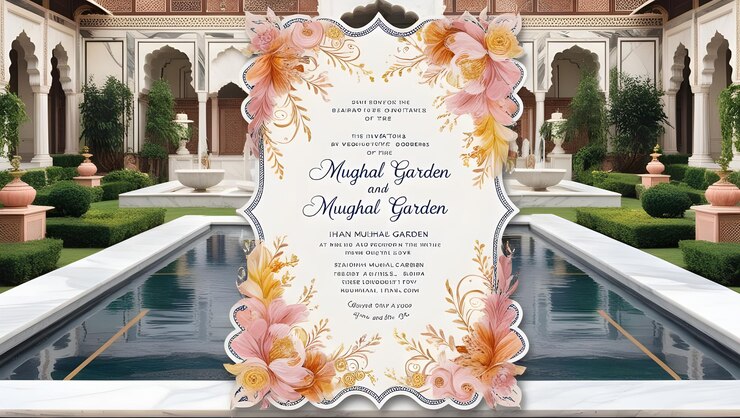 una invitación de boda para un jardín que dice "jardín jardín"