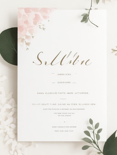 Invitación para la boda.