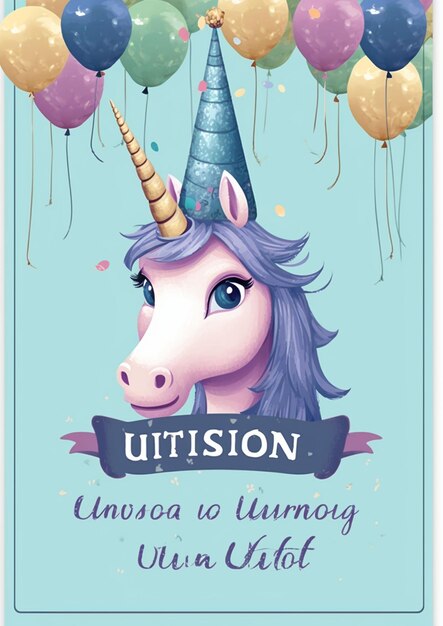 Foto la invitación del unicornio