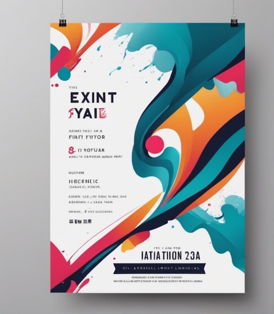 Foto invitation business flyer moderno eleva su evento con la perfección del diseño abstracto.
