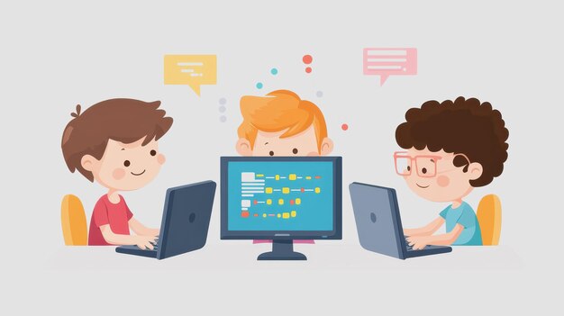 Involucrar a los niños en el aprendizaje con las computadoras