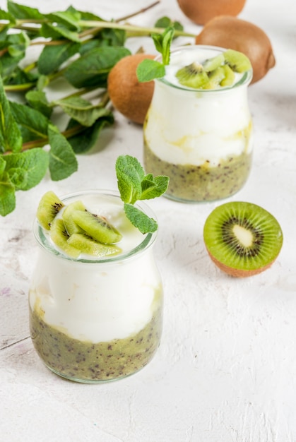 Iogurte com kiwi