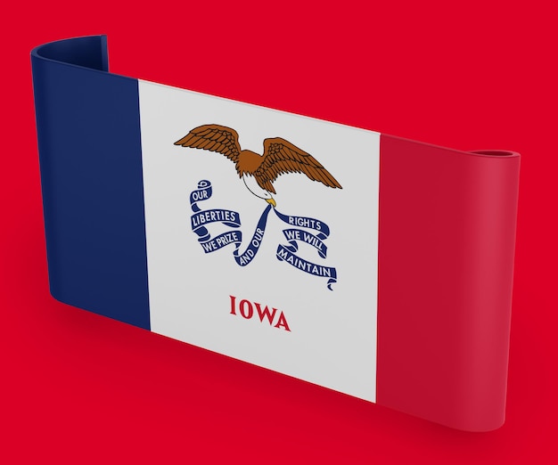 Iowa-Flaggenbandfahne