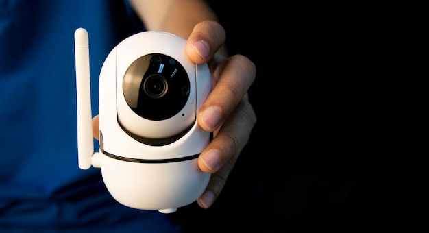 Foto ip-wi-fi-wireless-sicherheitskamera unterstützt internet-installation technologie sicherheitssysteme smart-home-anwendungenx9