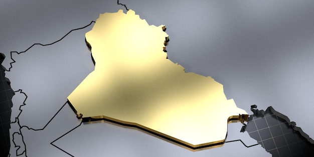 Irak Landform 3D-Darstellung