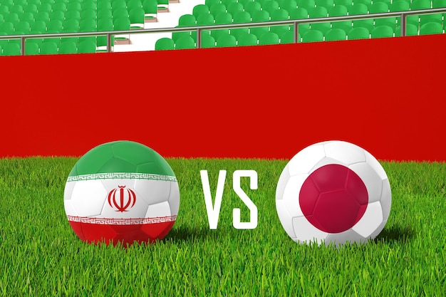 Iran gegen Japan im Stadion