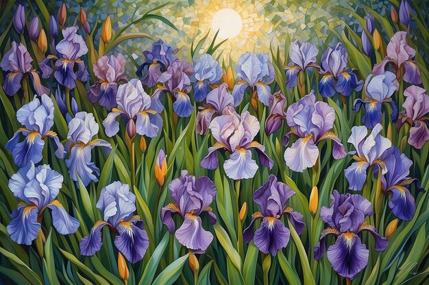 Iris-Wandteppich