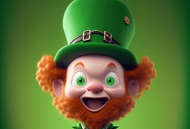 Irische traditionelle Koboldfigur St. Patrick39s Day Generative ai